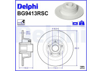 Brake disc BG9413RSC Delphi