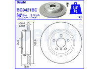 Brake disc BG9421BC Delphi
