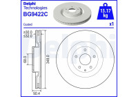 Brake disc BG9422C Delphi