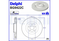 Brake disc BG9422C Delphi