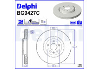 Brake disc BG9427C Delphi