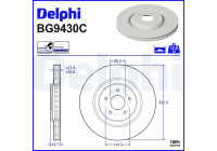 Brake disc BG9430C Delphi