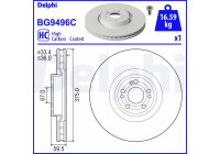 Brake disc BG9496C Delphi
