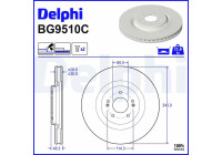 Brake disc BG9510C Delphi