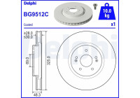 Brake disc BG9512C Delphi