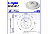 Brake disc BG9515C Delphi