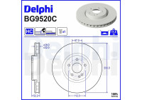 Brake disc BG9520C Delphi