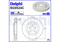 Brake disc BG9524C Delphi