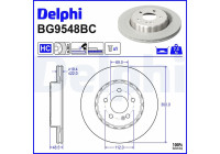 Brake disc BG9548BC Delphi
