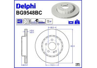Brake disc BG9548BC Delphi