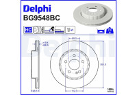 Brake disc BG9548BC Delphi