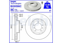 Brake disc BG9596C Delphi