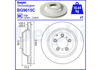 Brake disc BG9615C Delphi