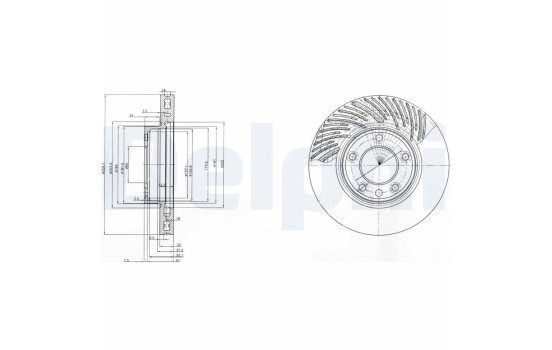 Brake Disc BG9773 Delphi