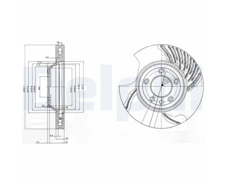 Brake Disc BG9774 Delphi