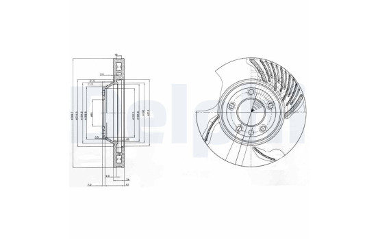 Brake Disc BG9774 Delphi