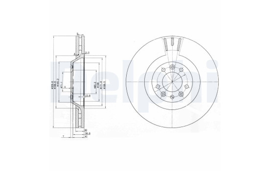 Brake Disc BG9844 Delphi