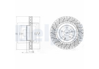Brake disc BG9878 Delphi