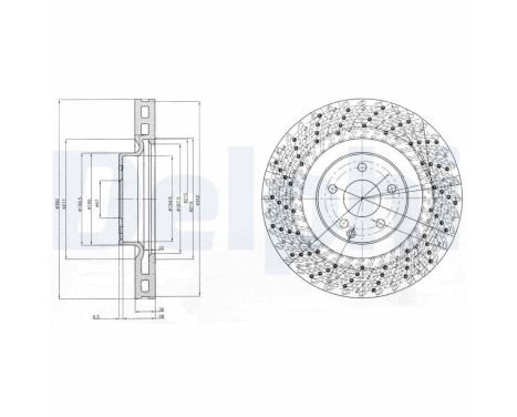 Brake disc BG9878 Delphi