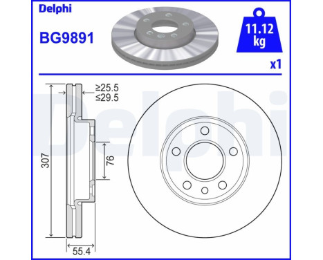 Brake Disc BG9891 Delphi