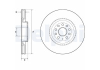 Brake disc BG9952 Delphi