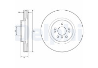 Brake disc BG9968 Delphi