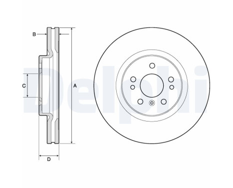 Brake disc BG9968 Delphi