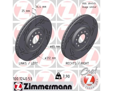 Brake disc BLACK Z 100.1240.53 Zimmermann