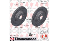 Brake disc BLACK Z 100.3309.53 Zimmermann