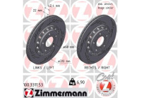 Brake disc BLACK Z 100.3311.53 Zimmermann