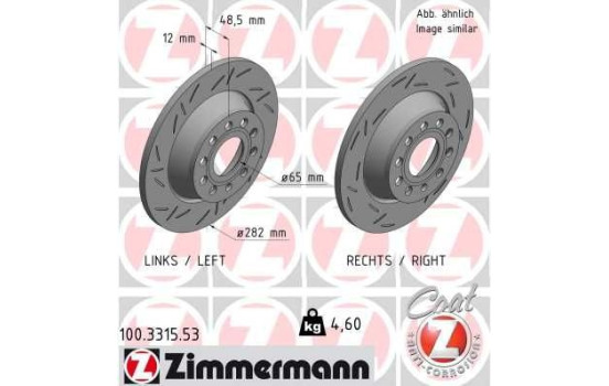 Brake Disc BLACK Z 100.3315.53 Zimmermann, Image 2