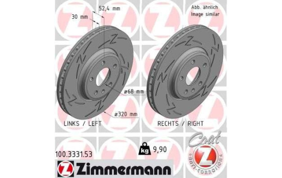 Brake Disc BLACK Z 100.3331.53 Zimmermann, Image 2