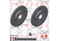 Brake disc BLACK Z 100.3334.53 Zimmermann