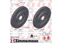 Brake disc BLACK Z 100.3376.53 Zimmermann