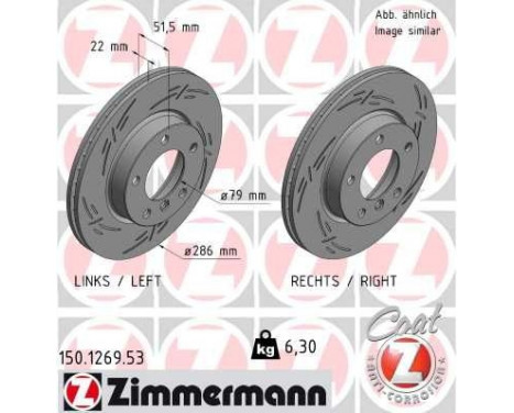 Brake Disc BLACK Z 150.1269.53 Zimmermann, Image 2