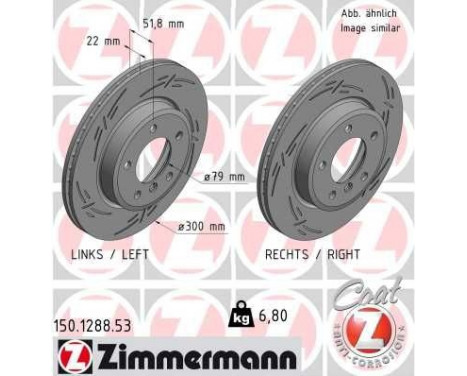 Brake Disc BLACK Z 150.1288.53 Zimmermann, Image 2