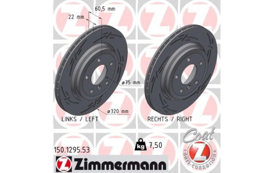 Brake Disc BLACK Z 150.1295.53 Zimmermann