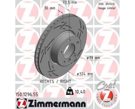 Brake Disc BLACK Z 150.1296.55 Zimmermann