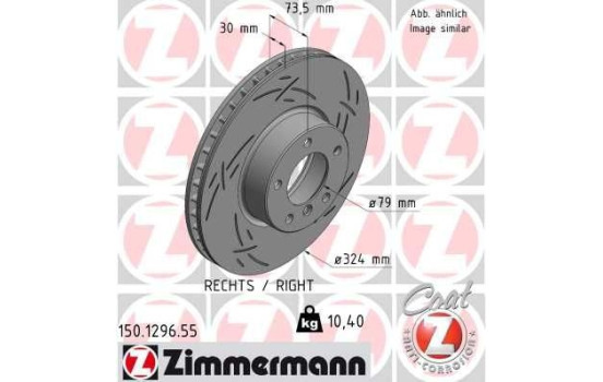 Brake Disc BLACK Z 150.1296.55 Zimmermann