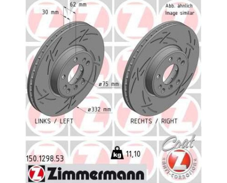 Brake Disc BLACK Z 150.1298.53 Zimmermann, Image 2