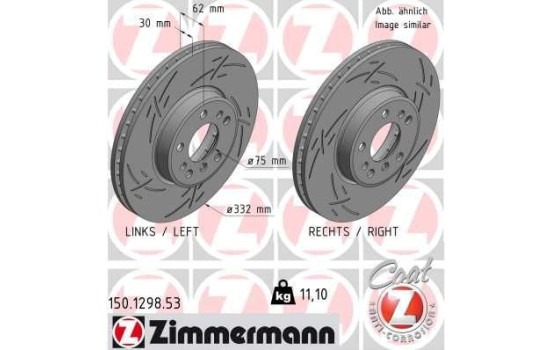 Brake Disc BLACK Z 150.1298.53 Zimmermann, Image 2