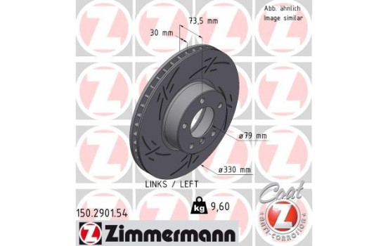 Brake disc BLACK Z 150.2901.54 Zimmermann