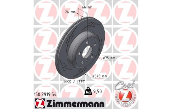 Brake disc BLACK Z 150.2919.54 Zimmermann
