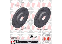 Brake disc BLACK Z 150.2927.53 Zimmermann