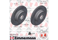 Brake disc BLACK Z 150.2934.53 Zimmermann