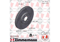 Brake disc BLACK Z 150.2939.55 Zimmermann