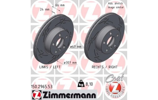 Brake disc BLACK Z 150.2965.53 Zimmermann