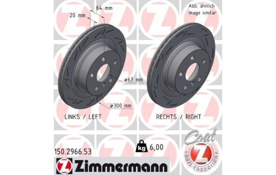 Brake disc BLACK Z 150.2966.53 Zimmermann