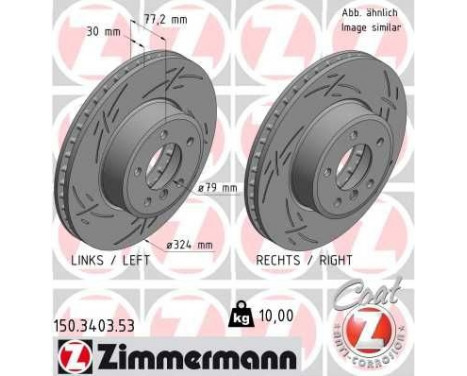 Brake Disc BLACK Z 150.3403.53 Zimmermann, Image 2