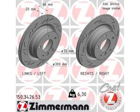 Brake Disc BLACK Z 150.3426.53 Zimmermann, Image 2
